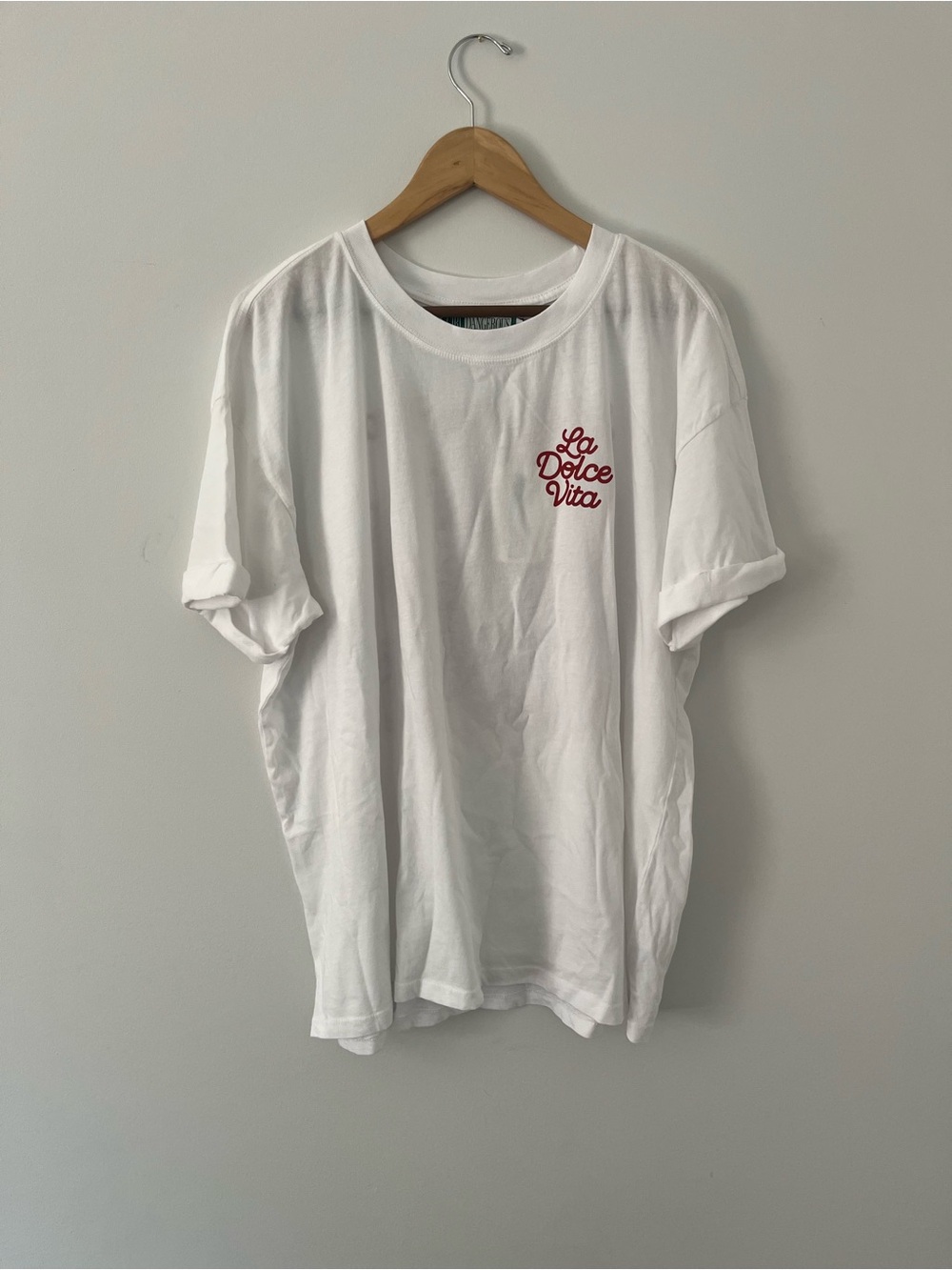 La Dolce Vita White Graphic Tee Girl Dangerous size XL La Dolce Vita NWT